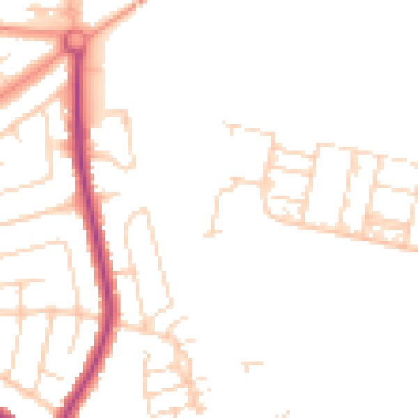 Daytime road noise heatmap for SS2 5SJ