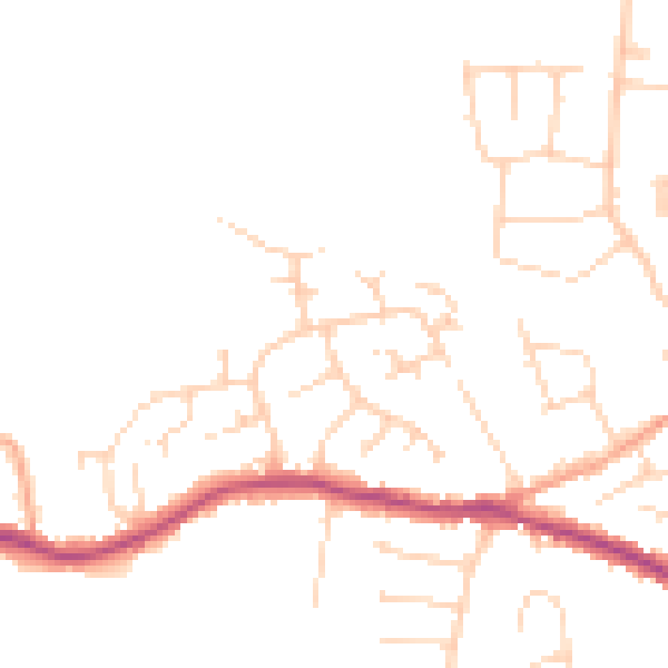 Daytime road noise heatmap for SS5 4UE