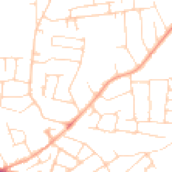 Daytime road noise heatmap for SS5 5HE