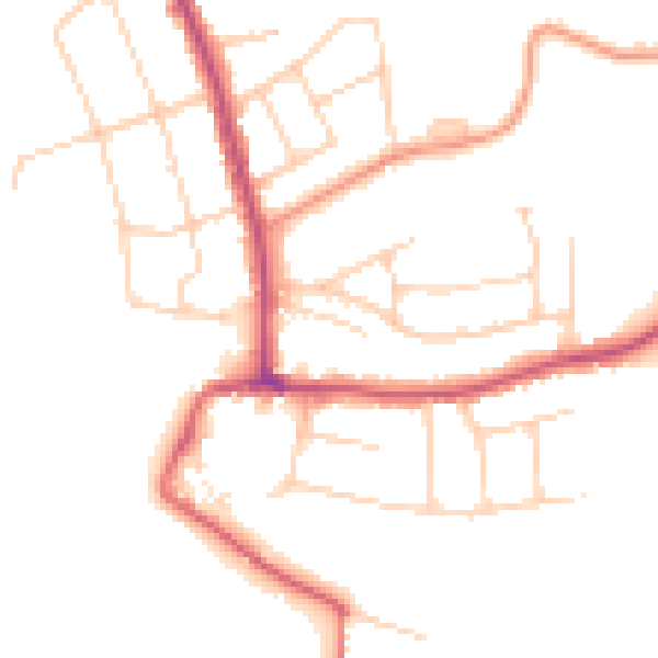 Daytime road noise heatmap for SS7 1LA