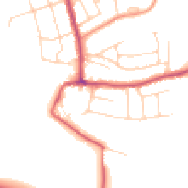 Daytime road noise heatmap for SS7 1NS