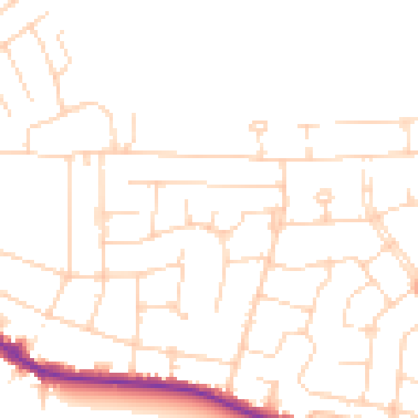 Daytime road noise heatmap for SS7 2HS