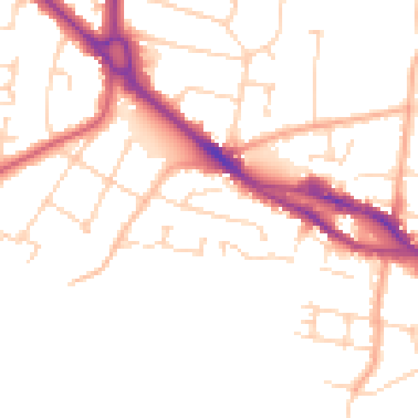Daytime road noise heatmap for SS7 2PH