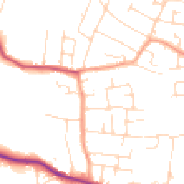 Daytime road noise heatmap for SS7 3AX