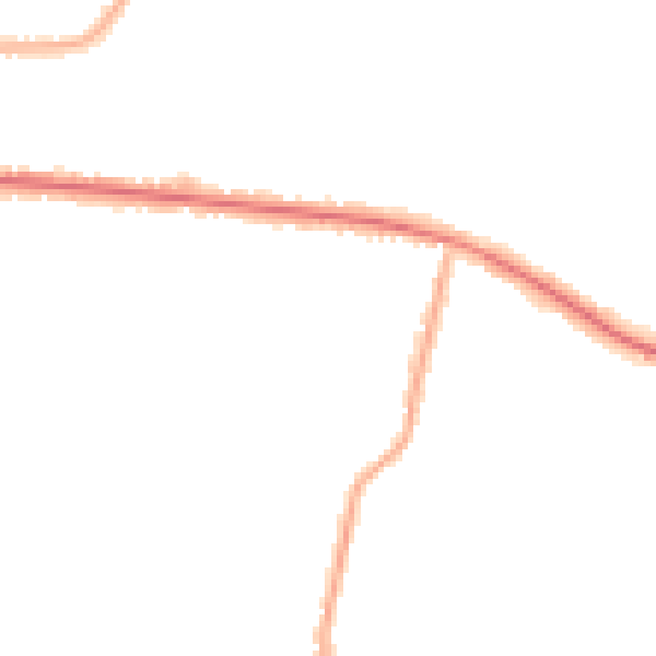 Night-time road noise heatmap for SS7 5XQ