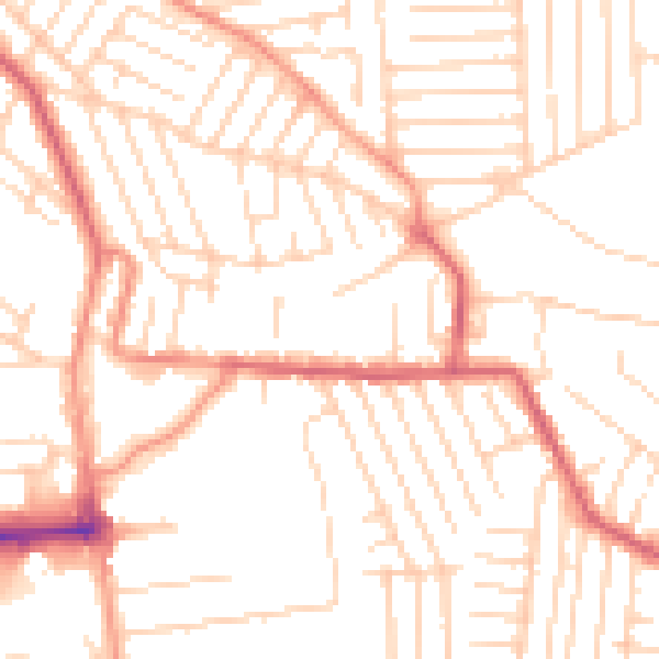 Daytime road noise heatmap for SS8 8AG