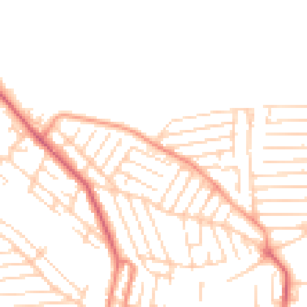 Daytime road noise heatmap for SS8 8BS