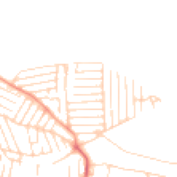 Daytime road noise heatmap for SS8 8ES