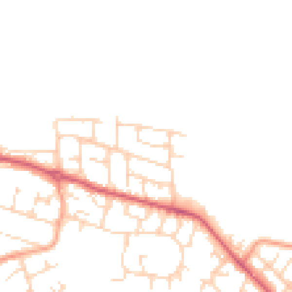 Daytime road noise heatmap for SS8 9FA