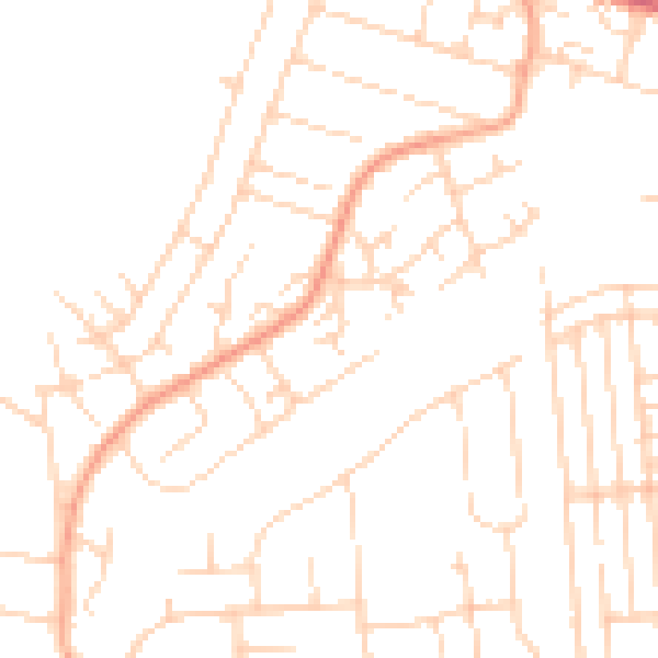 Daytime road noise heatmap for SS8 9TD