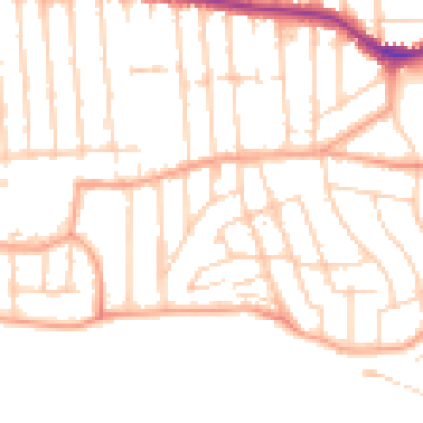 Daytime road noise heatmap for SS9 1DD