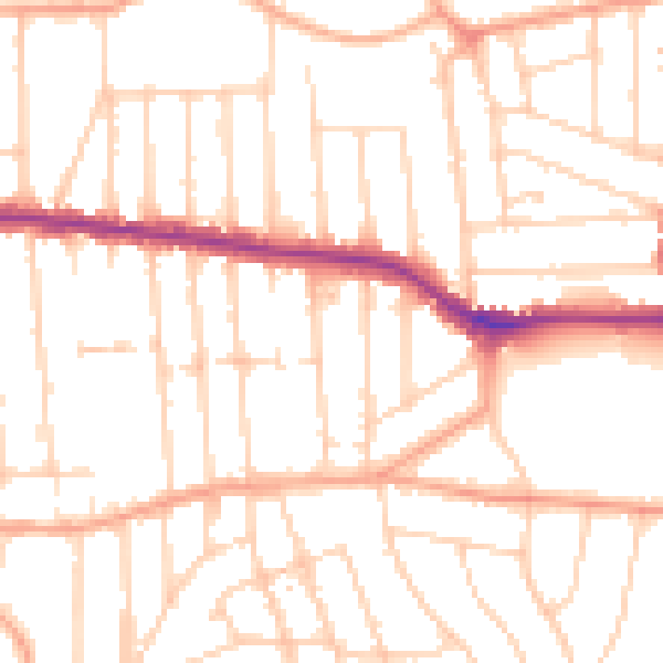 Daytime road noise heatmap for SS9 1LH