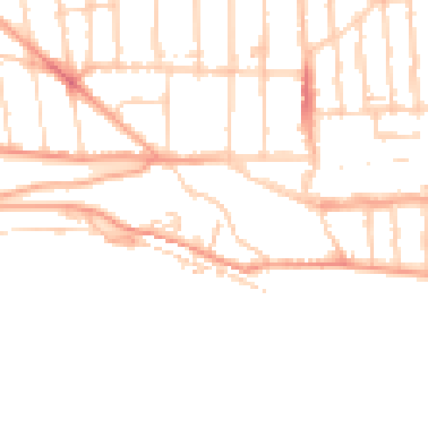 Daytime road noise heatmap for SS9 2DX