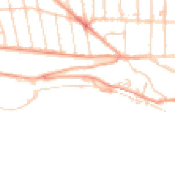Daytime road noise heatmap for SS9 2ER