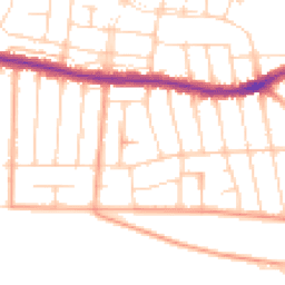 Daytime road noise heatmap for SS9 2XB