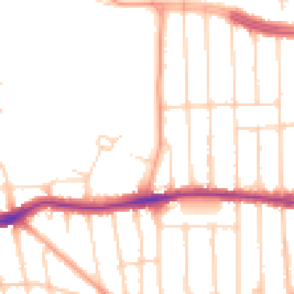 Daytime road noise heatmap for SS9 3AJ
