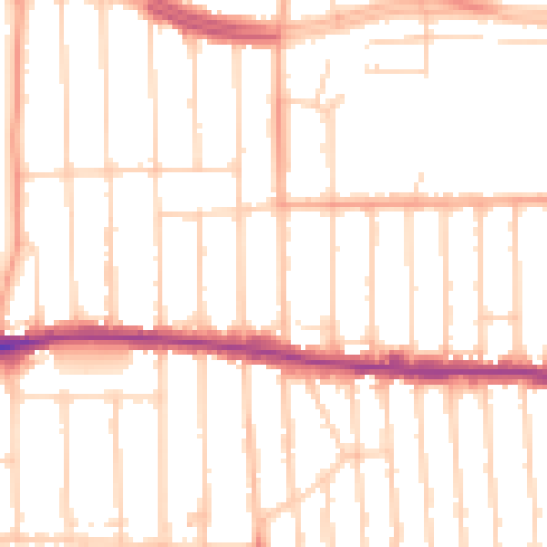 Daytime road noise heatmap for SS9 3DW