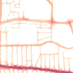 Daytime road noise heatmap for SS9 3HA