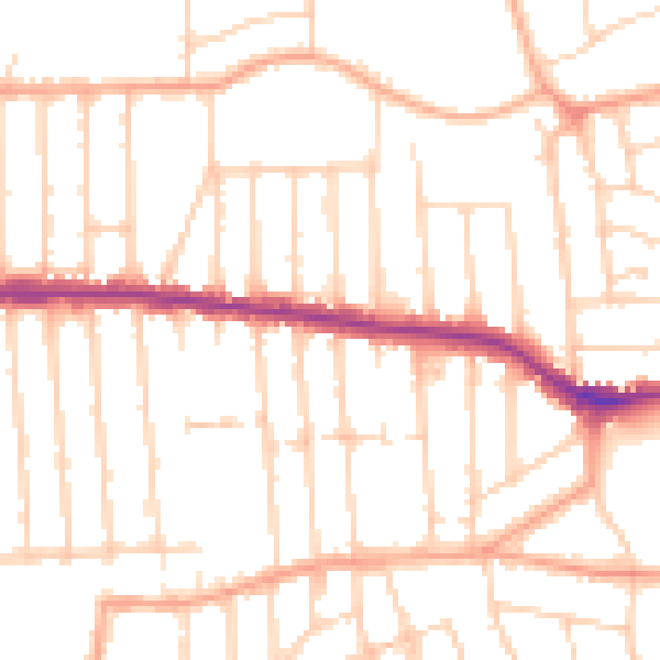 Daytime road noise heatmap for SS9 3NH