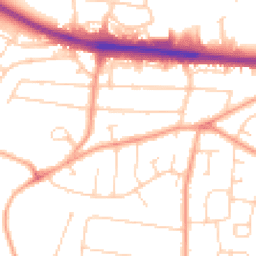 Daytime road noise heatmap for SS9 4NE