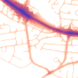 Daytime road noise heatmap for SS9 4QA