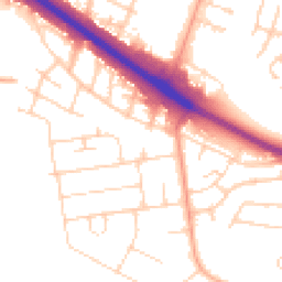 Daytime road noise heatmap for SS9 4TR
