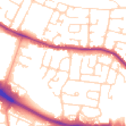 Daytime road noise heatmap for SS9 5NN