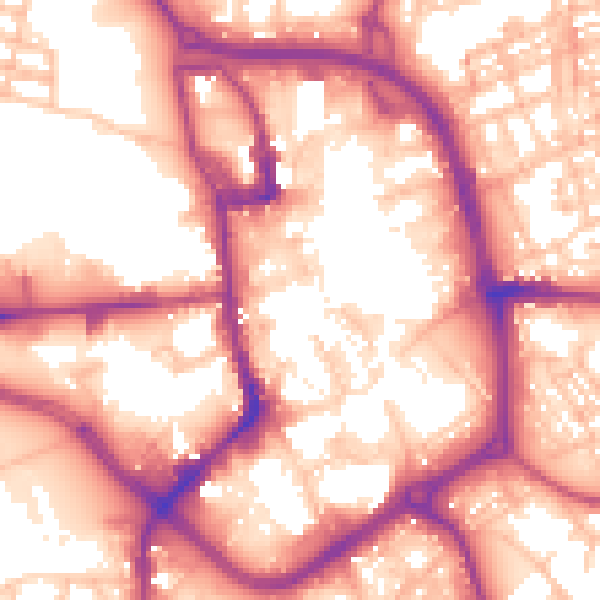 Daytime road noise heatmap for ST1 1DL
