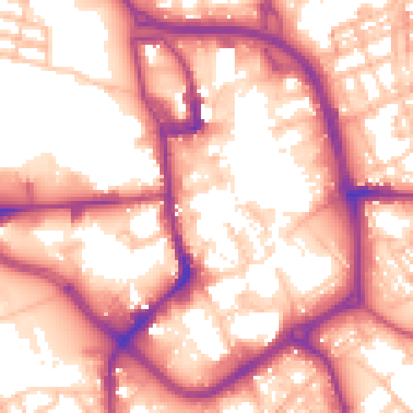 Daytime road noise heatmap for ST1 1DR