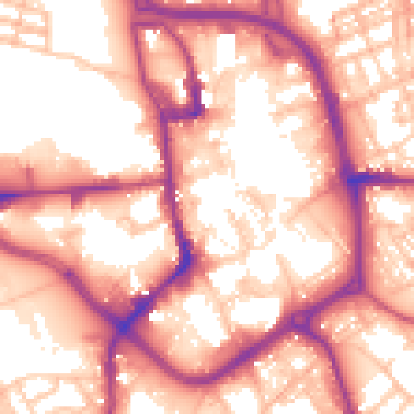Daytime road noise heatmap for ST1 1EG