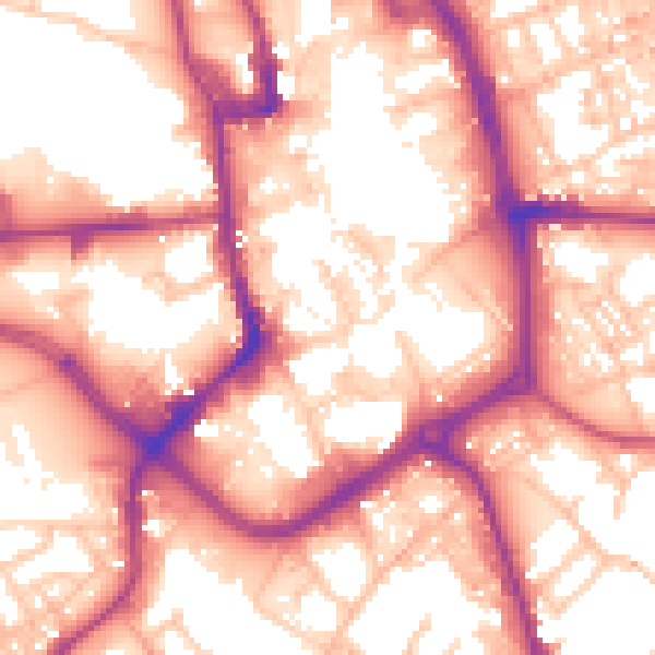 Daytime road noise heatmap for ST1 1HP