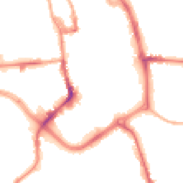 Night-time road noise heatmap for ST1 1HP