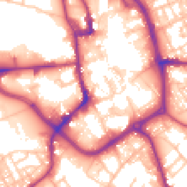 Daytime road noise heatmap for ST1 1HR
