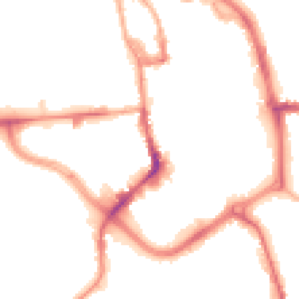 Night-time road noise heatmap for ST1 1JA