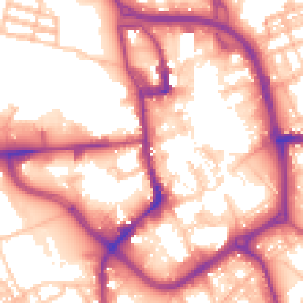 Daytime road noise heatmap for ST1 1JD