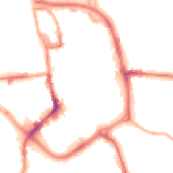 Night-time road noise heatmap for ST1 1JQ