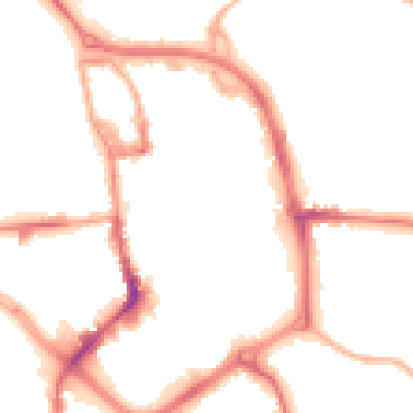 Night-time road noise heatmap for ST1 1LD