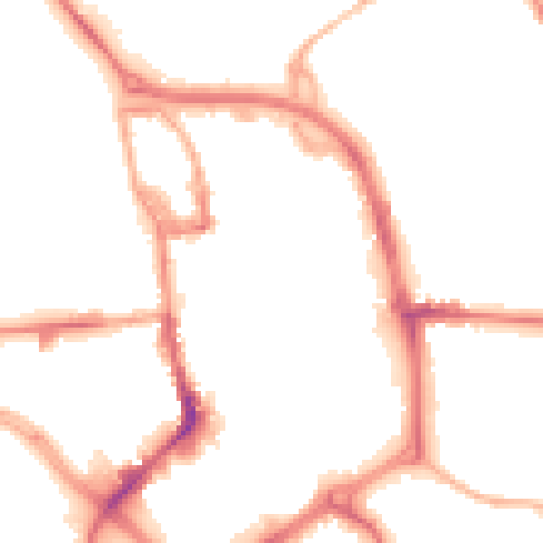 Night-time road noise heatmap for ST1 1LG