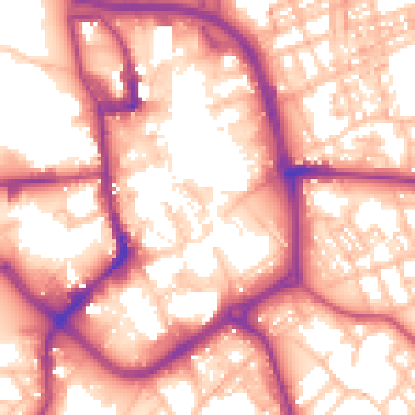 Daytime road noise heatmap for ST1 1LY