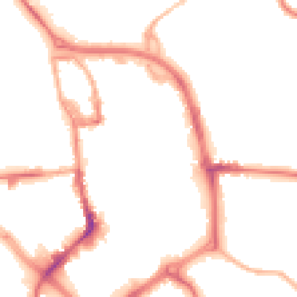 Night-time road noise heatmap for ST1 1NU