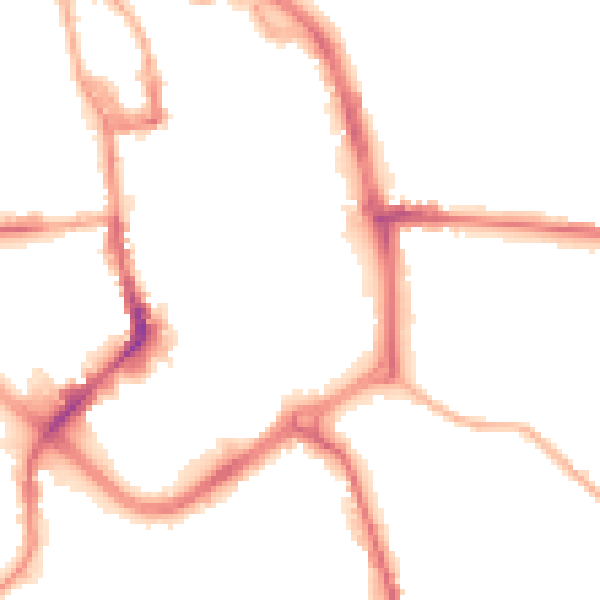 Night-time road noise heatmap for ST1 1QT