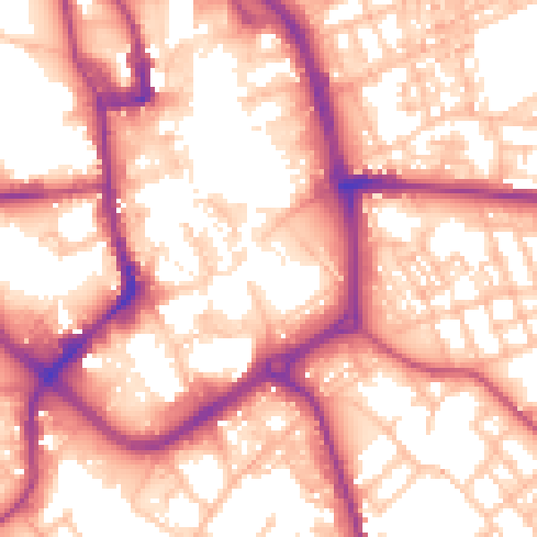 Daytime road noise heatmap for ST1 1RA