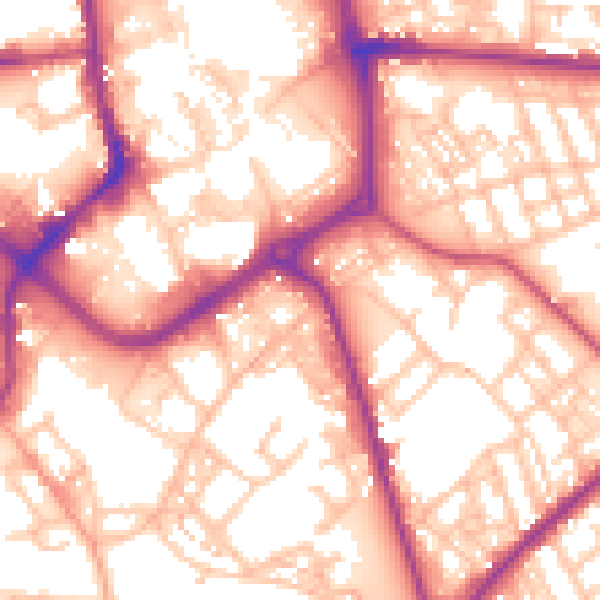 Daytime road noise heatmap for ST1 3BY