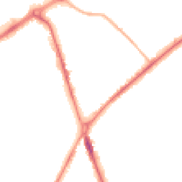 Night-time road noise heatmap for ST1 3EX