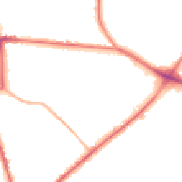 Night-time road noise heatmap for ST1 3RL