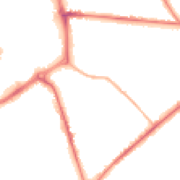 Night-time road noise heatmap for ST1 3TE