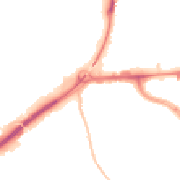 Night-time road noise heatmap for ST1 4BE