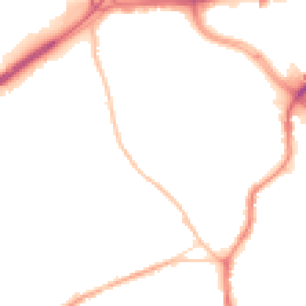 Night-time road noise heatmap for ST1 4JX
