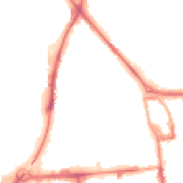 Night-time road noise heatmap for ST1 5JE