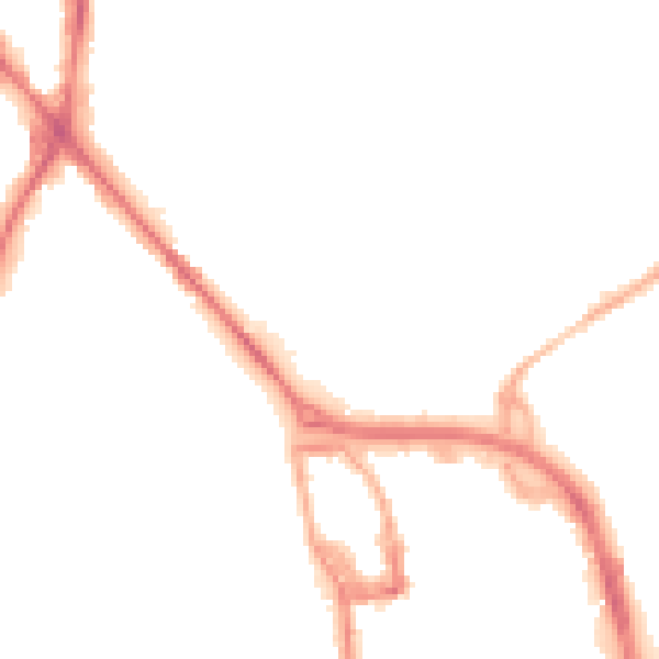 Night-time road noise heatmap for ST1 5QT